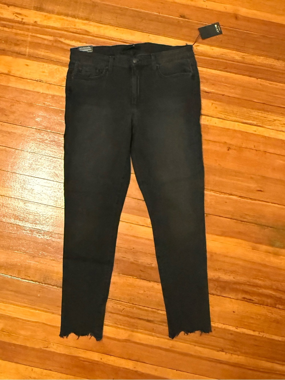 Joe's Jeans Black Skinny Jeans with Frayed Hem